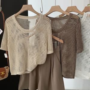 Women's Knit Top - Summer, Lightweight, Short Sleeve - Style 057847